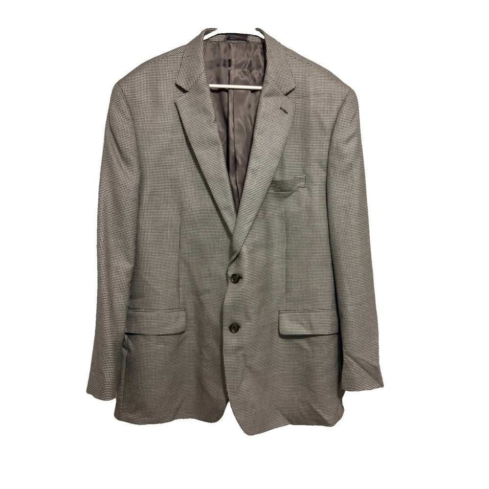 Ralph Lauren Men's Wool Silk Blend Blazer Sport Coat 48R Stylish Pattern AOP